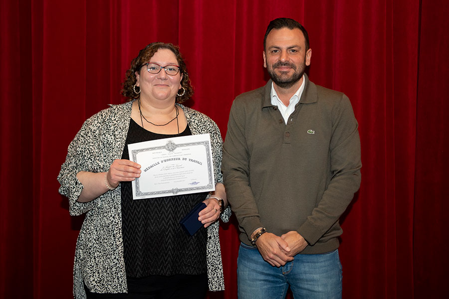 Cérémonie de remise de médailles du travail